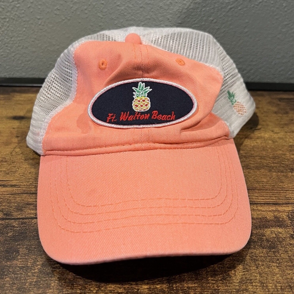 Ft. Walton Beach Florida Orange Adjustable Ball Cap Hat One Size